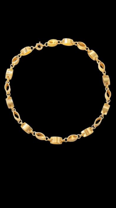 Cercei eleganți cu design nod multi-tura, din metal auriu Colier placat cu aur de 18K, lung de 60 cm