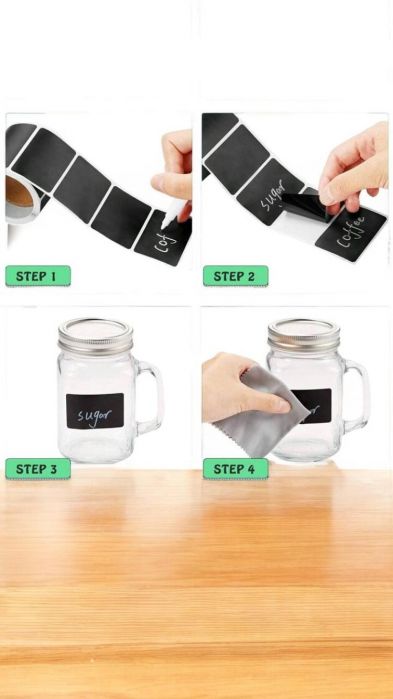 Set de 2 cleme tip banană pentru păr! Perfecte pentru cocuri sau updo-uri elegante Set de 120 de etichete negre reutilizabile, impermeabile, in forma speciala