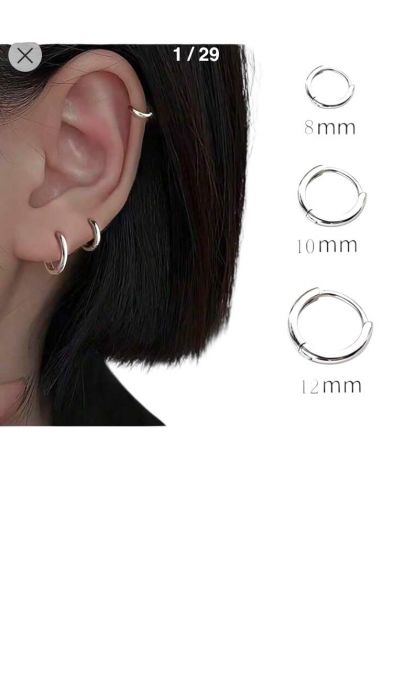 Set de 2 cleme tip banană pentru păr! Perfecte pentru cocuri sau updo-uri elegante Set de 3 perechi de cercei cu design spiralat (8mm, 10mm și 12mm)