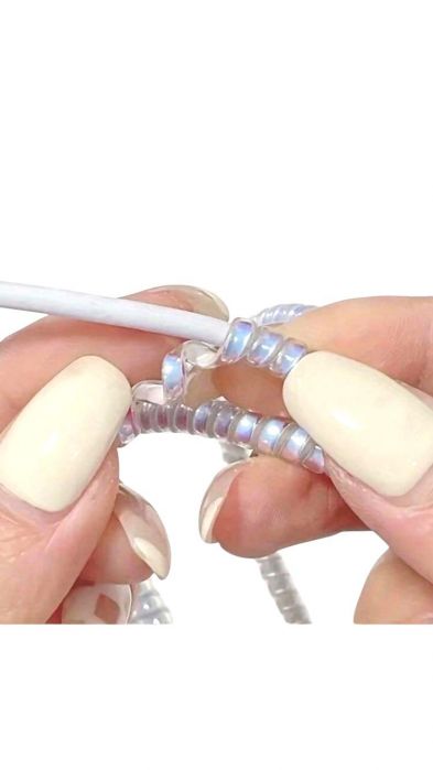 Fir elastic transparent de 1 mm, pentru bijuterii Protector pentru cablu telefon