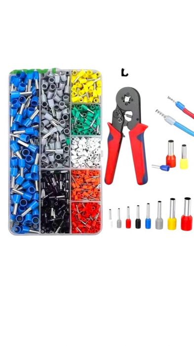 Set de 20 de cleme autoadezive pentru plante cățărătoare Set 200 de terminale de sertizare și clește de precizie HSC8 6-4A
