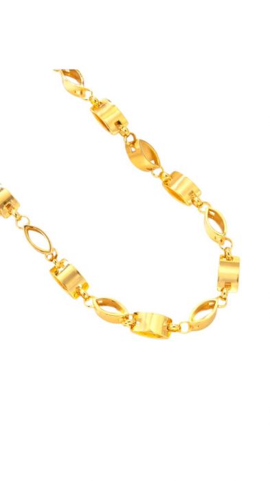 Cercei eleganți cu design nod multi-tura, din metal auriu Colier rafinat placat cu aur 18K, cu pandantiv tridimensional în formă de inimă