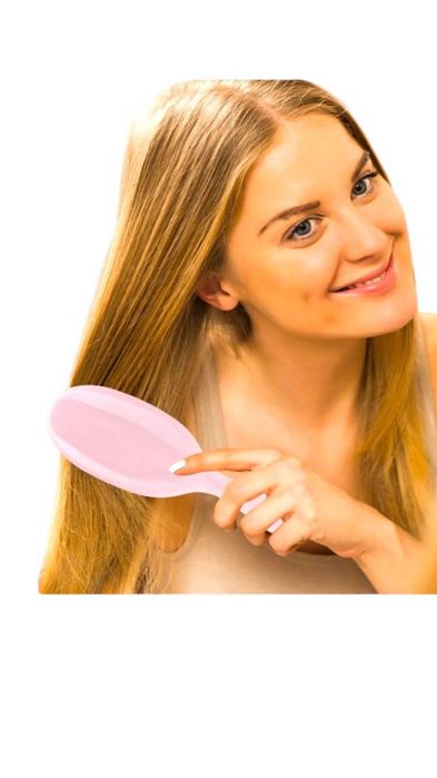 Genti si accesorii femei Perie de păr cu pernă de aer și peri moi antistatici, roz