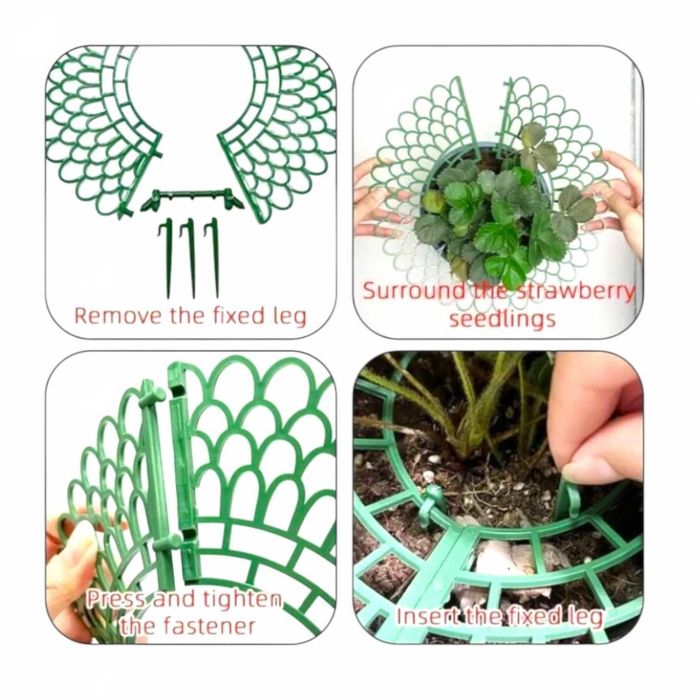 Set draperii elegante de 132x160 cm, alb 5 suporturi de grădină rezistente la coroziune, pentru capsuni