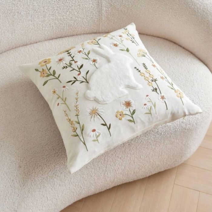 Ata elastică transparentă (1 mm), pentru brățări cu mărgele de cristal, agat sau jad Husa de pernă decorativă de 45x45 cm, brodată cu iepuraș floral