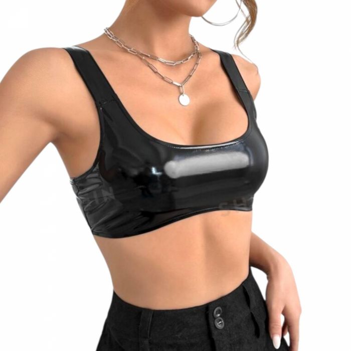 Genti si accesorii femei Top crop din PU, mărimea Petite XS