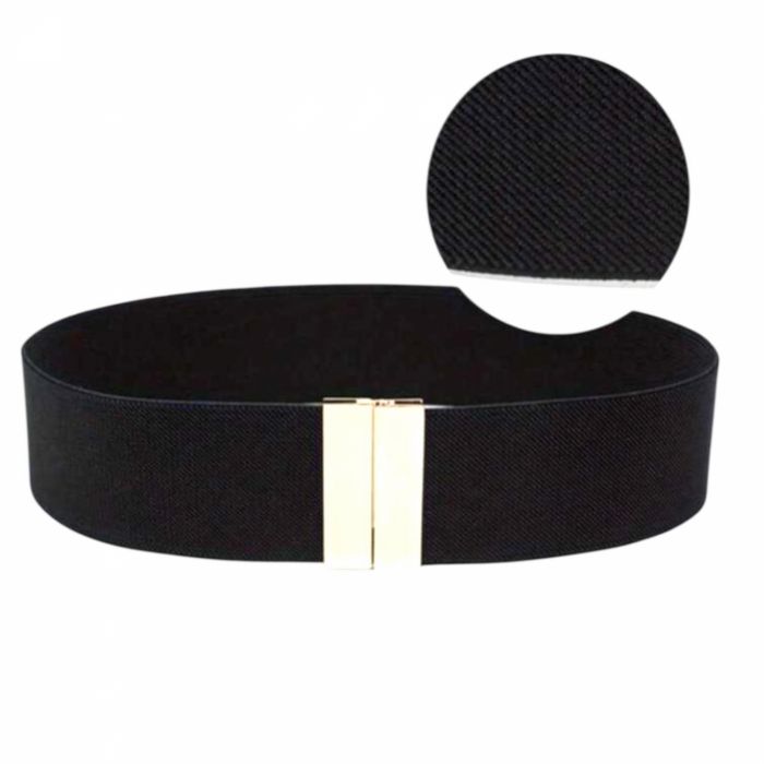 Genti si accesorii femei Curea elastică neagră pentru femei, cu cataramă elegantă