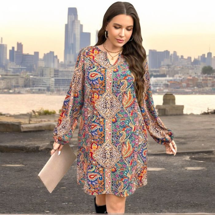 Rochie pentru alaptat Rochie cu imprimeu multicolor