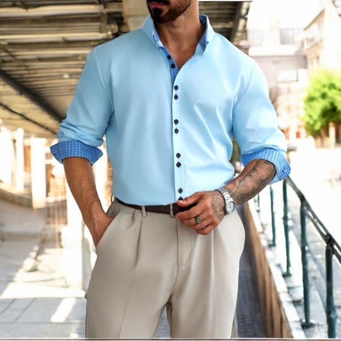 Papuci plaja barbati Camasa bleu barbati