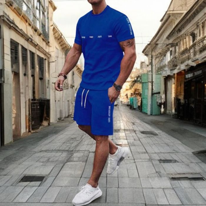 Papuci pentru bărbați Compleu sport bărbați albastru 