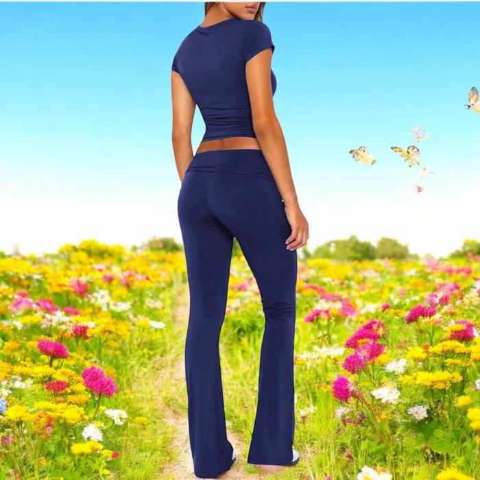 Blugi scurti femei Compleu casual bleumarin