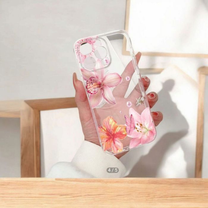 Husă telefon compatibilă Galaxy S 23  Carcasă Transparentă TPU cu Imprimeu Floral – Compatibilă cu Samsung A06