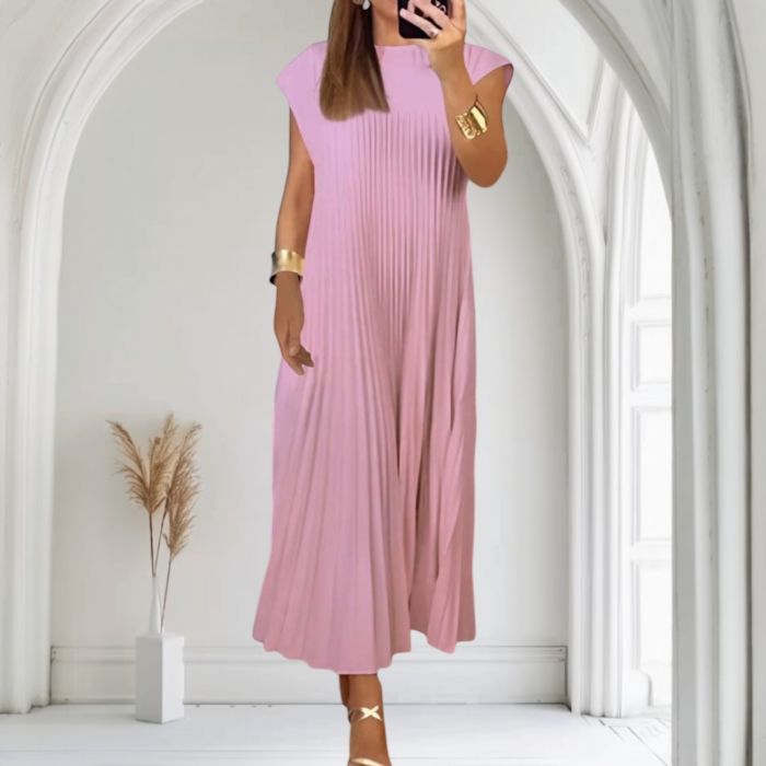 Jacheta dama vernil din fas matlasat cu capse de toamna/primavara Rochie Roz Plisată Midi cu Croială Lejeră – Stil Elegant și Confortabil