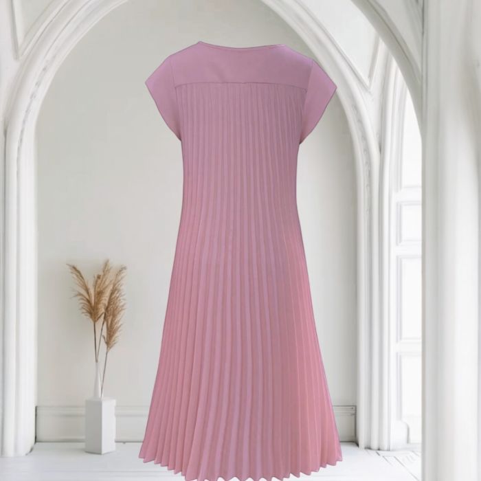 Jacheta dama vernil din fas matlasat cu capse de toamna/primavara Rochie Roz Plisată Midi cu Croială Lejeră – Stil Elegant și Confortabil