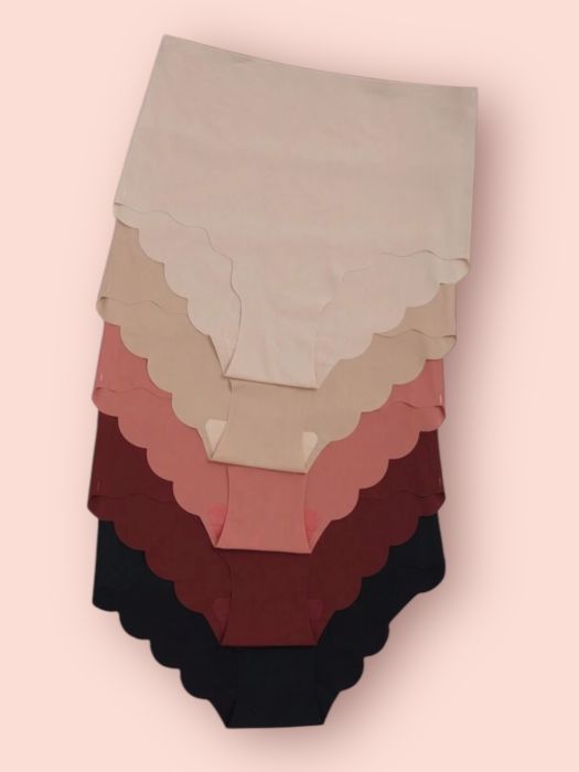 Papuci albastri Set 5 chiloti femei fara cusaturi