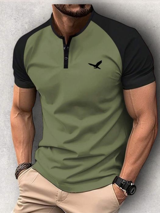 Mocasini barbati Tricou kaki barbati