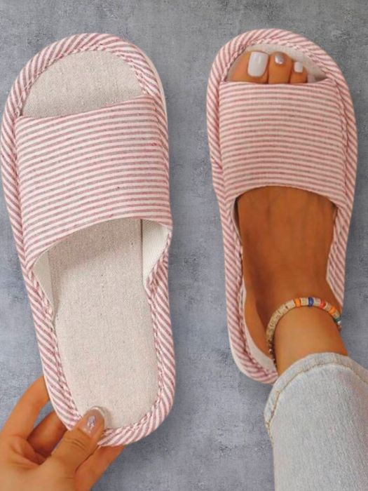 Set ondulator par fara caldura Papuci de casa cu dungi