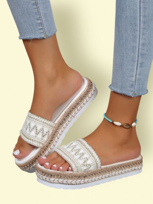 Pantofi eleganti Papuci crosetati