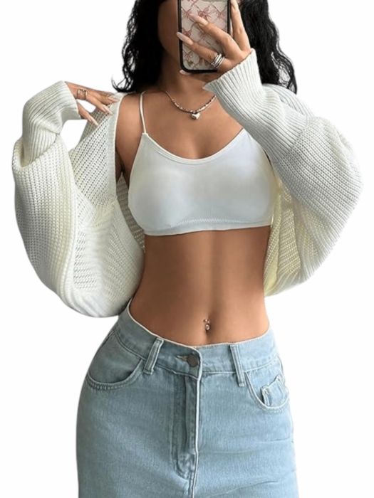 Ceas Regal dama ,cadran negru,curea metalica argintie,30mm Cardigan Alb Dama - Tricot Lejer, Mâneci Lungi