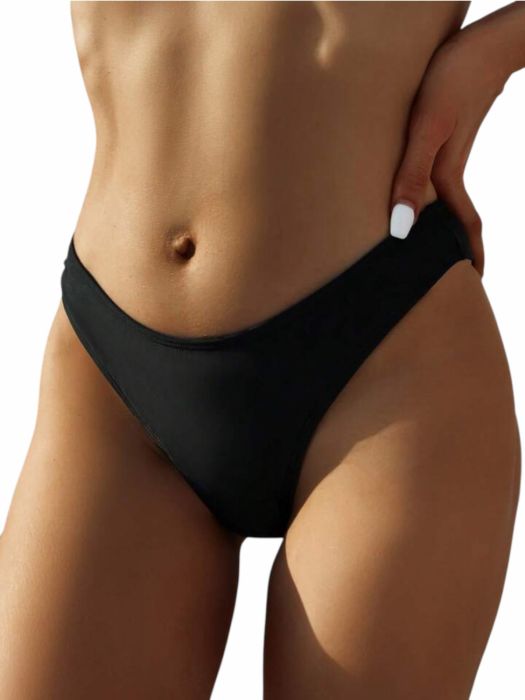 Rochie scurta cu floricele din tull Slip Damă Negru – Talie Medie, Croială Scrunch, Costum de Baie