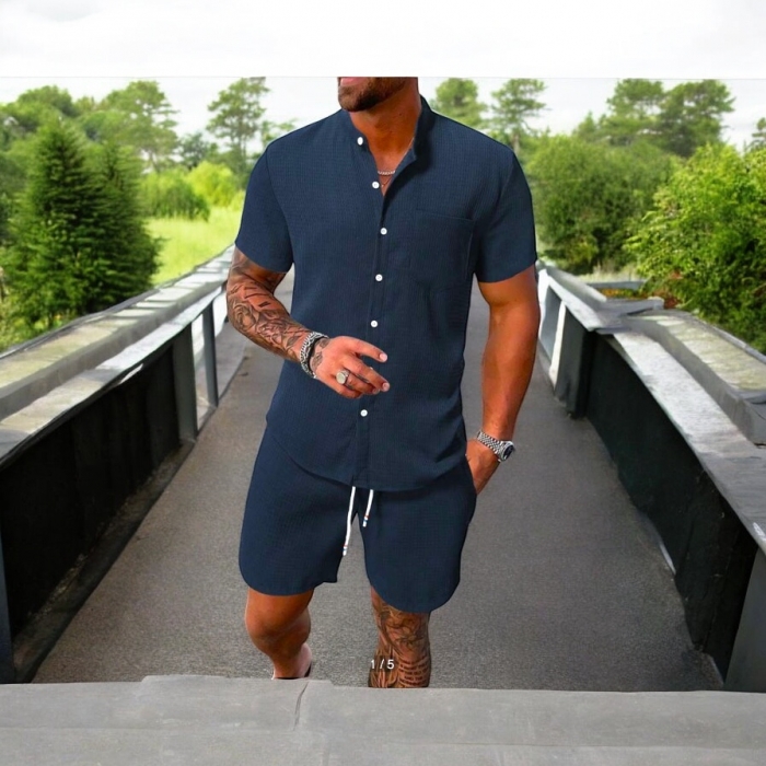 Bermude barbati Cămașă și pantaloni scurți pentru bărbați