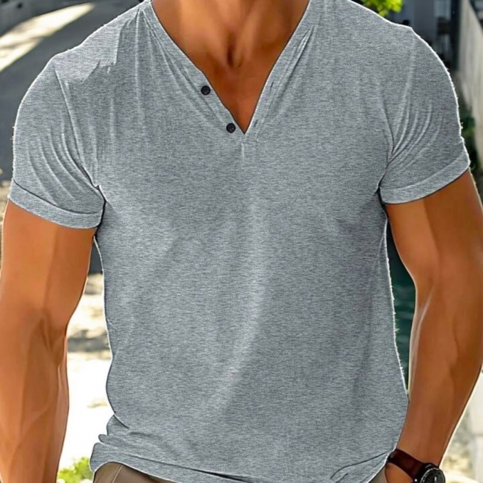 Compleu trening barbati Tricou gri cu maneca scurta