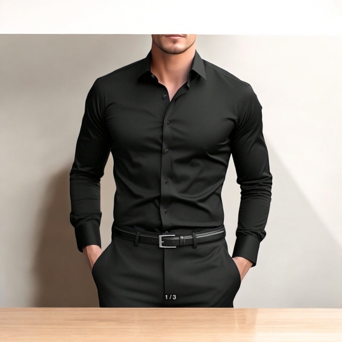 Jacheta pentru bărbați Camasa neagra barbati