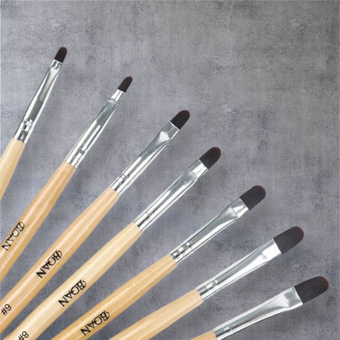 Perucă păr artificial Set 7 pensule pentru aplicare gen unghii