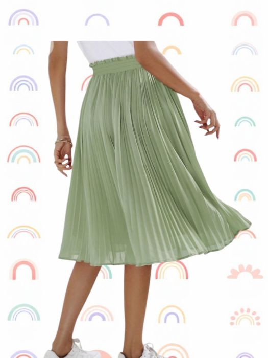 Sandale dama bej,curea elastica Fusta vernil plisata