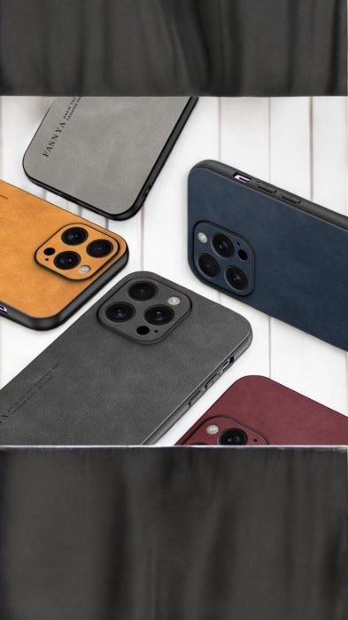 Huse Telefoane Husă de protectie iPhone 15, luxoasă, din piele PU